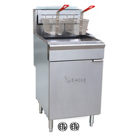 EAGLE-Friteuse à gaz commerciale à 5 brûleurs, machine à frire pour poulet, pour pizza, pain et restaurant, certifiée ETL, fabriquée en Chine, 35L