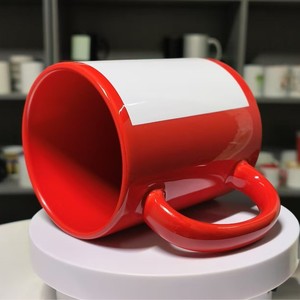 Taza de Cerámica Personalizada por Sublimación, Roja con Asa, Resistente a Altas Temperaturas, para Regalos, Taza Individual de Cerámica Recubierta, para Transferencia Térmica - Product Image 1