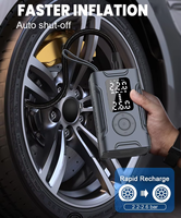Gonfleur de Pneus Portable Compresseur d'Air pour Pneus Pompe à Air de Voiture 12V Chargeur de Batterie Mini Pompe à Vide Numérique pour Climatisation Automobile