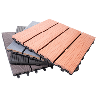 Installation rapide décoratif étanche Wpc revêtement de terrasse extérieur Wpc sol de terrasse bricolage pelouse herbe carreaux de pierre pour balcon jardin