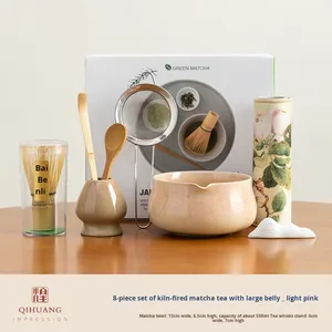 Juego de cuencos Matcha de cerámica grandes clásicos Baibenli estilo Song Dynasty incluye batidor de té y cepillo Matcha de bambú para la <span class=keywords><strong>ceremonia</strong></span> del té - Product Image 6
