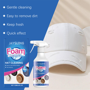 Jaysuing 120ml mũ làm sạch bọt sạch mồ hôi vết bẩn dầu nền tảng loại bỏ mũ sạch hơn - Product Image 1
