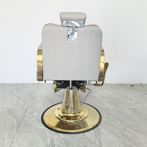 Grey Pu Leather Barber <b>Chair</b> Vintage Barber Shop Multifunctional Salon <b>Chair</b> with Swivel Customizable logo - Product Image 5