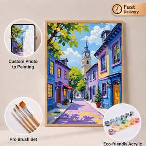 SONGWOO Kit de Peinture <span class=keywords><strong>sur</strong></span> <span class=keywords><strong>Toile</strong></span> Paysage Urbain pour Adultes, Décoration Murale DIY en Acrylique, Cadeau, <span class=keywords><strong>40x50</strong></span> CM - Product Image 1