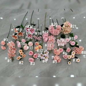 Pieza central <span class=keywords><strong>de</strong></span> Mesa <span class=keywords><strong>de</strong></span> flores mixtas moradas, hecha a mano, realista, Real Touch, alta calidad, Artificial para fiesta, boda - Product Image 2