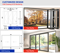 Puertas Corredizas de Vidrio Templado con Certificación NFRC CSA, Insonorizadas, para Interiores, para Hogar, Oficina, Cocina