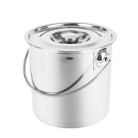 Seau à soupe en acier inoxydable marmite grande capacité seau à bouillie de saumure de riz polyvalent boîte à fond épais barre de cuisine
