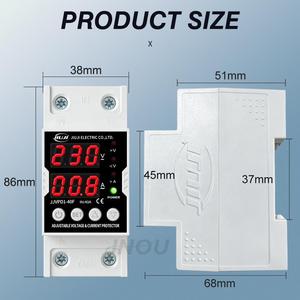 Dispositif de protection contre les surtensions JIUJI AC 110V 220V, mini disjoncteur de tension OUVP 40A, interrupteur à bouton, protecteur de tension - Product Image 3