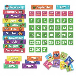 Calendario mensual de bolsillo con 71 tarjetas (tela de poliéster 420D) para el aula, aprendizaje en casa, oficina, material escolar para niños - Product Image 2