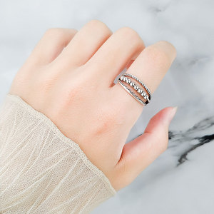 Fashion Adjustable Anxiety Rotating Beads Mens <b>Ring</b> Copper Rhodium Plated <b>Stress</b> Relief Popular Jewelry Products 2026 - Product Image 4