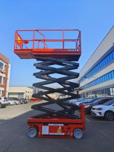 Лучшая цена на электрический телескопический подъемник 10 м, самоходный ножничный подъемник с грузоподъемностью 450 кг для высотных работ - Product Image 2