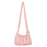 Sac plissé léger en nylon avec fermeture éclair pour femme et étudiante, résistant à l'eau, portable, style hobo, personnalisable, vente en gros
