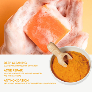 Tutta la vendita fatta a mano sbiancante pulizia sapone alleggerimento per la pelle del viso corpo naturale 2 pz sapone curcuma - Product Image 4