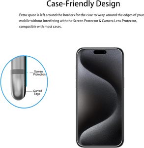 Protector de pantalla de teléfono al por mayor 9H 2.5D vidrio templado para <span class=keywords><strong>iPhone</strong></span> 15 Pro Max 14 Plus 13 12 11 6 7 8 <span class=keywords><strong>SE</strong></span> con paquete de papel - Product Image 4