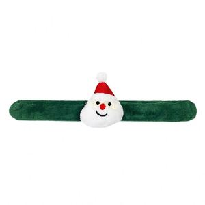 Festive Christmas Slap <b>Bracelets</b> - Cute Plush Wristbands for Stocking Stuffers & Party Decor - Product Image 1