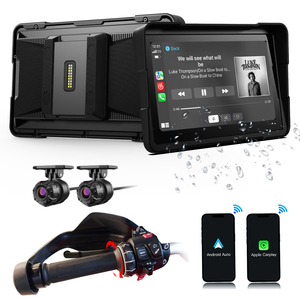 בלעדי למסך ניווט לאופנוע <span class=keywords><strong>BMW</strong></span> בגודל 6-7 אינץ' עמיד למים בתקן IP67: קארפליי, אנדרואיד אוטו, DVR, נגד גניבה והתקנה קלה - Product Image 1