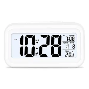 Vendita calda LCD retroilluminazione digitale calendario Display elettronico temperatura orologi da tavolo intelligenti sveglia da tavolo