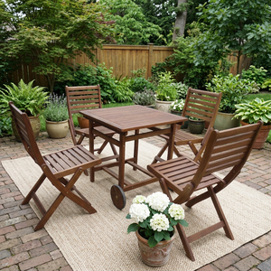 High Quality Durable Solid Wood LEO <b>Set</b> Contemporary Design Customizable Sizes Restaurant <b>Sets</b> Coffee Shop Hotel <b>Garden</b> Use - Product Image 3