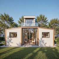 Maison conteneur extensible de luxe sur mesure OEM, 3 chambres, préfabriquée, modulaire, ignifuge et étanche pour usage résidentiel en villa