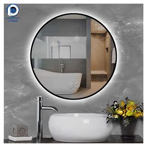 Gương phòng tắm <span class=keywords><strong>LED</strong></span> chống nước tối ưu với màn hình đồng hồ-đèn <span class=keywords><strong>Led</strong></span> tiết kiệm năng lượng, lớp phủ chống sương mù, kích thước tùy chỉnh có sẵn - Product Image 5