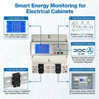 Medidor de Energía Multifunción Trifásico SEM9250 96x96mm Clase 0.5 con Pantalla TFT RS485 Modbus RTU AC 1A 5A