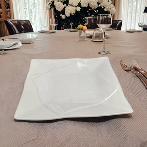 <span class=keywords><strong>Piatti</strong></span> moderni con logo Catering <span class=keywords><strong>piatti</strong></span> in melamina stoviglie bianco quadrato melamina piatto cena - Product Image 4