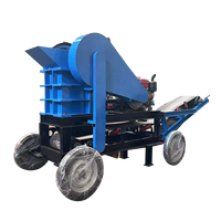 Machine de concassage complète pour petite carrière Broyeur à mâchoires diesel pour gravier calcaire avec convoyeur à bande et crible vibrant à vendre
