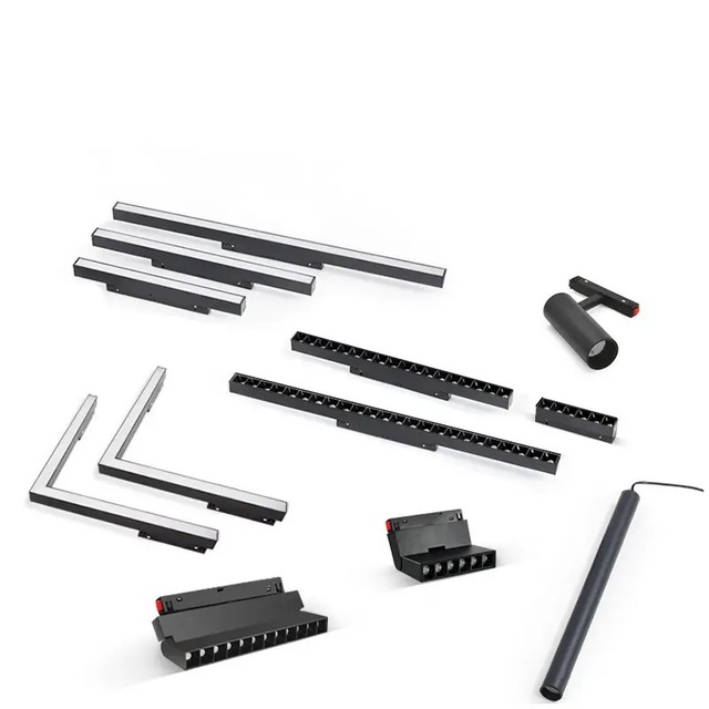 Ultra Thin 26 Series CCT Tunable Magnet Track Lighting System  DC48V Surface Rails TUYA Smart LED Magnetic Lighting