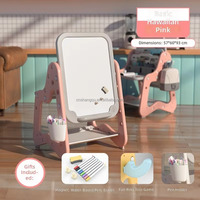 Table de Peinture Portable pour Enfants VSUCH, Tableau Double Face, Station de Création Artistique pour Tout-Petits avec Petit Siège pour l'Intérieur