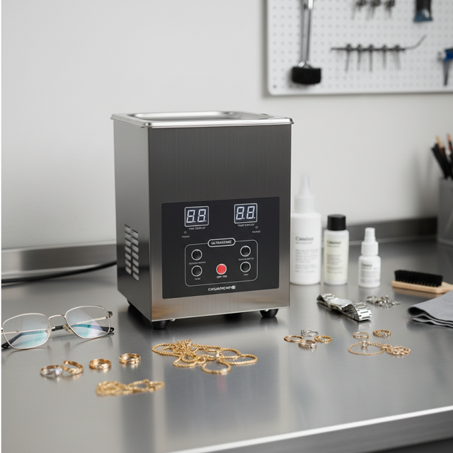 Sonic Bath Electric-powered Digital Ultrasonic Cleaner 2L Stainless Steel Household Jewelry Cleaning Machine for Watches Glasses