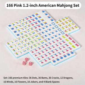 Voyage Portable personnalisé couleur taille <span class=keywords><strong>MahJong</strong></span> motif tortue rouge enrobé acrylique Mahjongg ensemble américain pour Casino jeu de jeu - Product Image 2