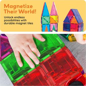 Set di Costruzioni Magnetiche in Plastica, Blocchi 3D, Tavole da Gioco per Età <span class=keywords><strong>4</strong></span>-9 Anni, 7,5 cm, Creatività, Educativo e Ricreativo - Product Image 3