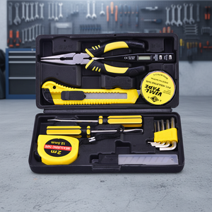DEWEN – Kit d'<span class=keywords><strong>outils</strong></span> ménagers complet pour la réparation à domicile, avec pinces, tournevis, mètre ruban et boîte à <span class=keywords><strong>outils</strong></span> portable pour le bricolage - Product Image 1