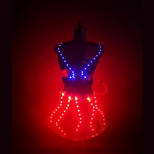 Minigonna da Donna per Adulti con LED Lampeggianti Multicolore, <span class=keywords><strong>Costume</strong></span> per Spettacoli <span class=keywords><strong>in</strong></span> Poliestere - Product Image 2