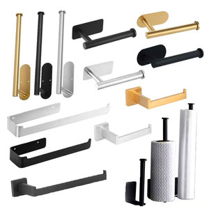 Porte-papier toilette sans perçage en fer, écologique, moderne, autoportant, pour cuisine et salle de bain - Product Image 1
