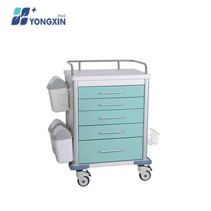 YX-MT850 Chinese Fabrikanten Medische Apparatuur Abs Geneeskunde Verpleging <span class=keywords><strong>Trolley</strong></span> Ziekenhuis Gebruikt Emergency <span class=keywords><strong>Trolley</strong></span> Voor Kliniek - Product Image 3