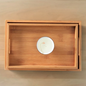 Plateau de petit-déjeuner en bois avec poignée - Product Image 3