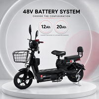 Vélo électrique Godel Eagle 350W, scooter, vélo de ville 48V avec batterie 12Ah 20Ah, panier avant et double siège