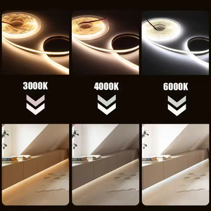 Tira de Luz LED COB Flexible Súper Brillante Blanco Cálido, Proveedores, 240/320/480 LED, Múltiples Opciones de Color, 12v 24v, 10m/rollo 5m/rollo - Product Image 4
