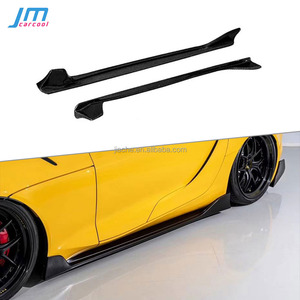 Faldón lateral de fibra de carbono para parachoques de coche, delantal para <span class=keywords><strong>Toyota</strong></span> <span class=keywords><strong>Supra</strong></span> 2019 2020, faldas laterales, alerón, FRP Styling - Product Image 1