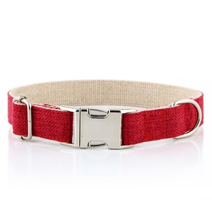 Conjunto de collares y correas de algodón de cáñamo respetuoso con el medio ambiente de lujo de alta calidad para perros - Product Image 3