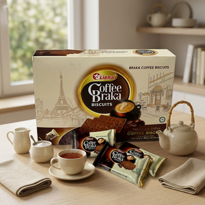 บิสกิตกาแฟบราคา 1 สติ๊กเกอร์ 1 ชิ้น บรรจุกล่อง 360 กรัม รสกาแฟโรบัสต้า บริการ ODM OEM และบริการจัดทำตัวอย่าง - Product Image 3