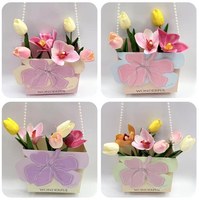 Boîte à fleurs en papier, élégante et populaire, fournitures pour fleuristes, boîte d'emballage pour fleurs, matériel pour emballer des cadeaux floraux