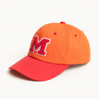 Gorra de Béisbol de Dos Tonos con Bloques de Color, Parche Personalizado, Logotipo Bordado en Chenille, Algodón Suave, para Moda Urbana