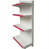 Klantspecifieke fabrieksdirecte zware metalen supermarkt schappen gondola schappen geperforeerde retail display standaard voor supermarkten