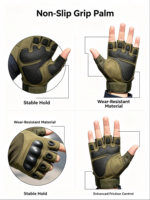 Gants tactiques sans doigts en microfibre, respirants, antidérapants, coupe-vent, légers, pour la chasse en plein air, la moto, l'escalade