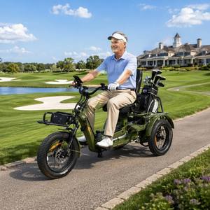 Triciclo Eléctrico en Promoción 2026 Cruiser 48V 40Ah de Largo Alcance, Neumático de 20 Pulgadas, Asiento Ajustable, Cuadro de Aluminio, para <span class=keywords><strong>Golf</strong></span> y Ocio - Product Image 1