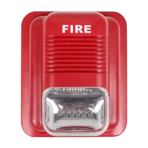Sirene de alarme de fogo estroboscópico, à prova d' água 24v, alarme de incêndio