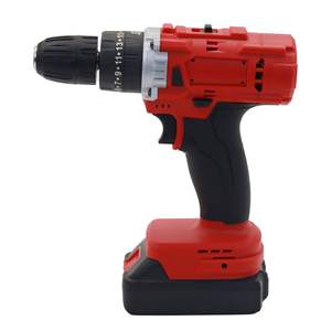 สว่านไฟฟ้าไร้สาย แบตเตอรี่ลิเธียม มอเตอร์แบบแปรงถ่าน หัวจับดอกสว่านแบบไม่ใช้กุญแจ ปรับความเร็วได้สองระดับ หมุนได้สองทิศทาง ชุดเครื่องมือ DIY สำหรับตกแต่งบ้าน - Product Image 4