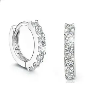 hotsale high quality 925 sterling silver hoop earrings in white color